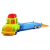 LEAN TOYS Fahrzeug-Set Polizei Feuerwehr Autotransporter Schraubfahrzeuge