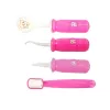 LEAN TOYS Kleines Zahnarzt-Set mit Zubehör in rosa Tasche