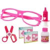 LEAN TOYS Kleines Zahnarzt-Set mit Zubehör in rosa Tasche