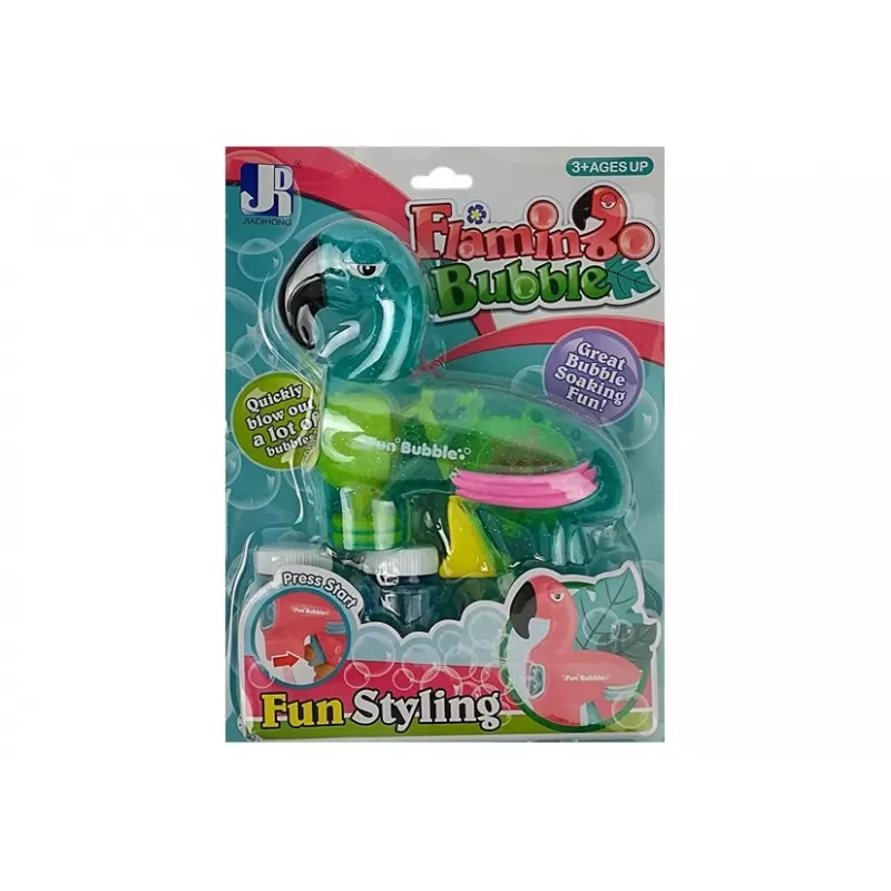 LEAN TOYS Seifenblasenpistole Flamingo Blau