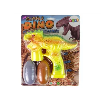 LEAN TOYS Seifenblasen Dinosaurier Bubble Liquid Ei Gelb