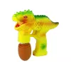LEAN TOYS Seifenblasen Dinosaurier Bubble Liquid Ei Gelb