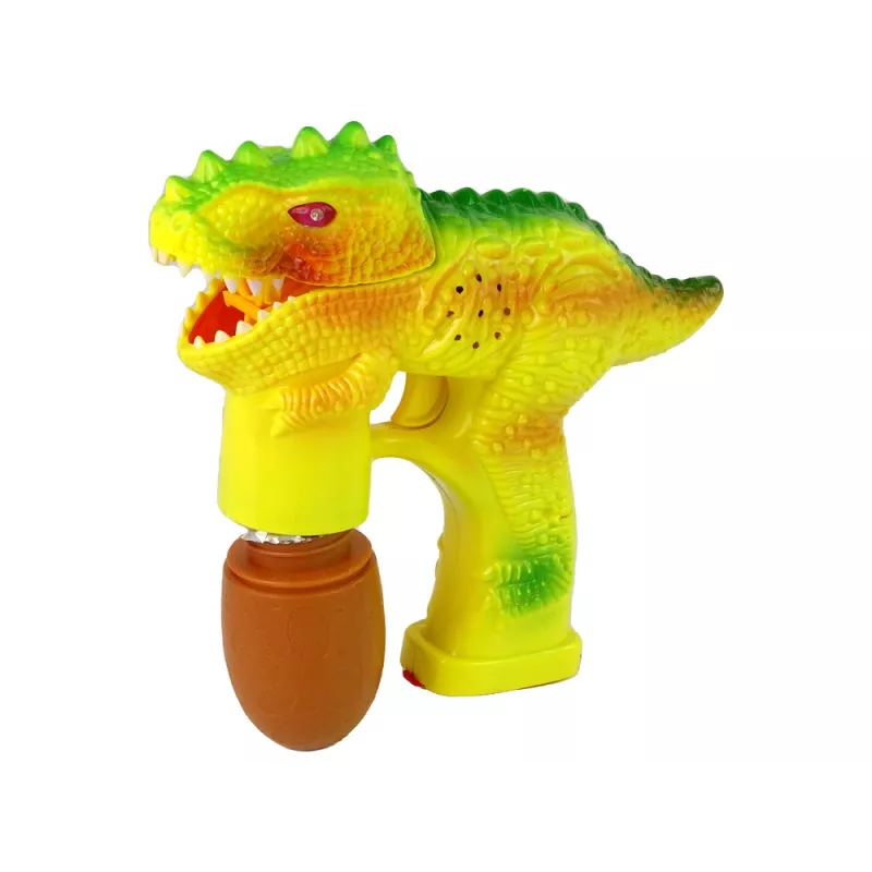 LEAN TOYS Seifenblasen Dinosaurier Bubble Liquid Ei Gelb
