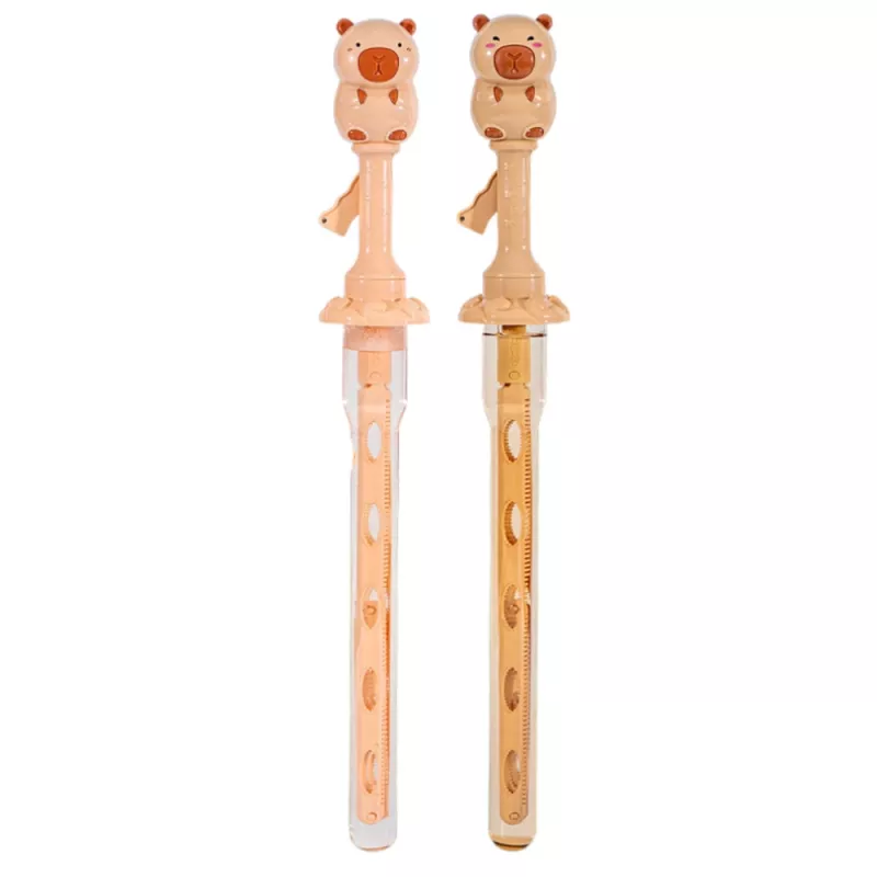LEAN TOYS Seifenblasen Großer ausziehbarer Stab Capybara 49,5 cm 100 ml