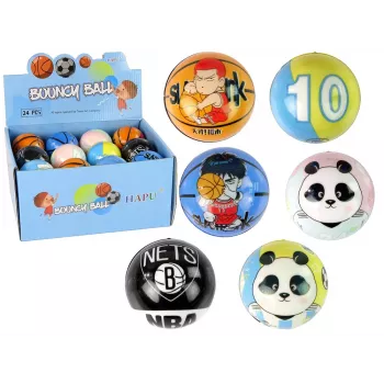 LEAN TOYS Soft Ball Small Patterns Colors for Baby 7 cm im Durchmesser