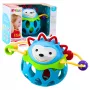 LEAN TOYS Weicher Igelball mit Rassel – Sinnespielzeug für Babys, Blau