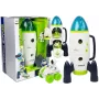 LEAN TOYS Space Rocket Astronom Cosmos Light & Sound – Batteriebetriebene elektronische Spielzeugrakete mit Astronautenfigur (3x AA)
