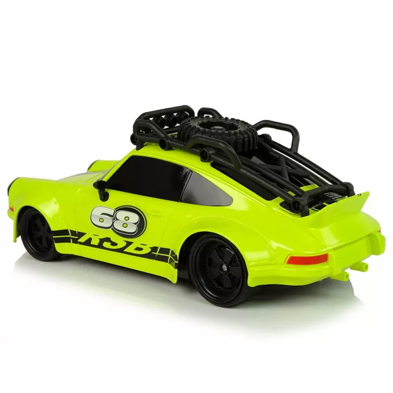 LEAN TOYS Sportwagen 1:18 Grün Ersatzrad Pilot