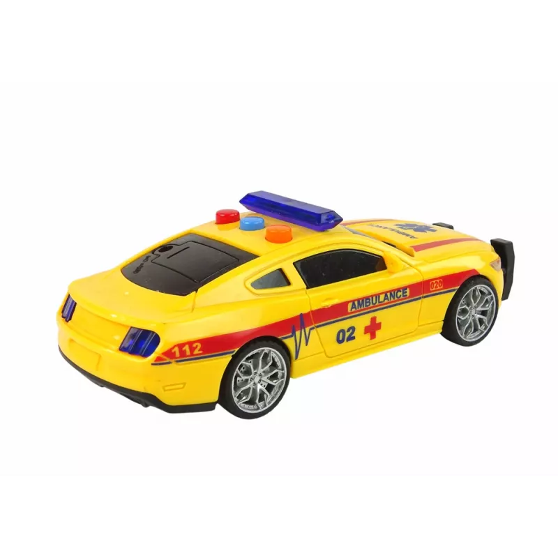 LEAN TOYS Sportwagen Krankenwagen Lichter Sound Gelb