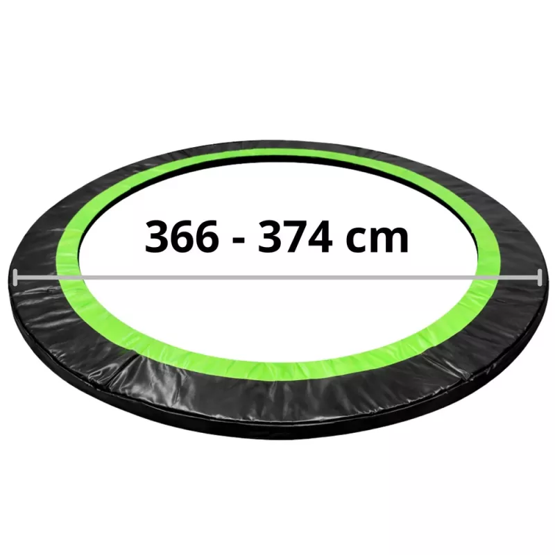 LEAN TOYS Federabdeckung für 12ft Trampolin LEAN SPORT PRO – UV-beständiges PVC, Blau