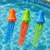 LEAN TOYS Tauchspielzeug Tintenfisch Qualle für Kinder Pool Bad 3er Set