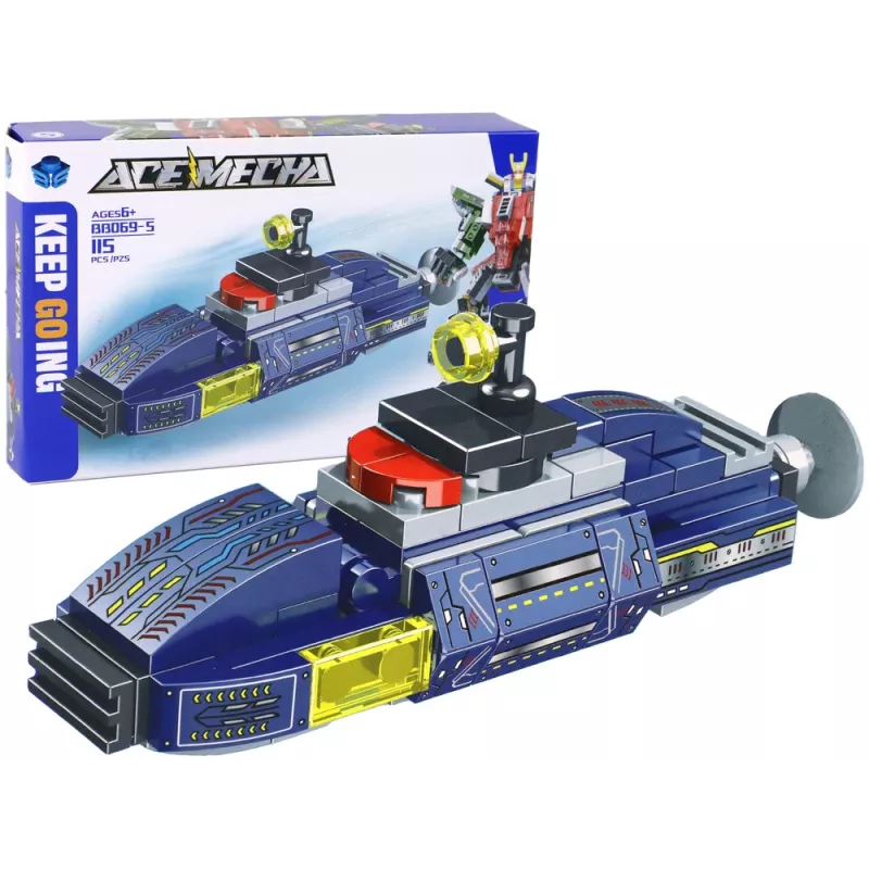 LEAN TOYS U-Boot Bausteine 115 Teile Konstruktionsaufkleber