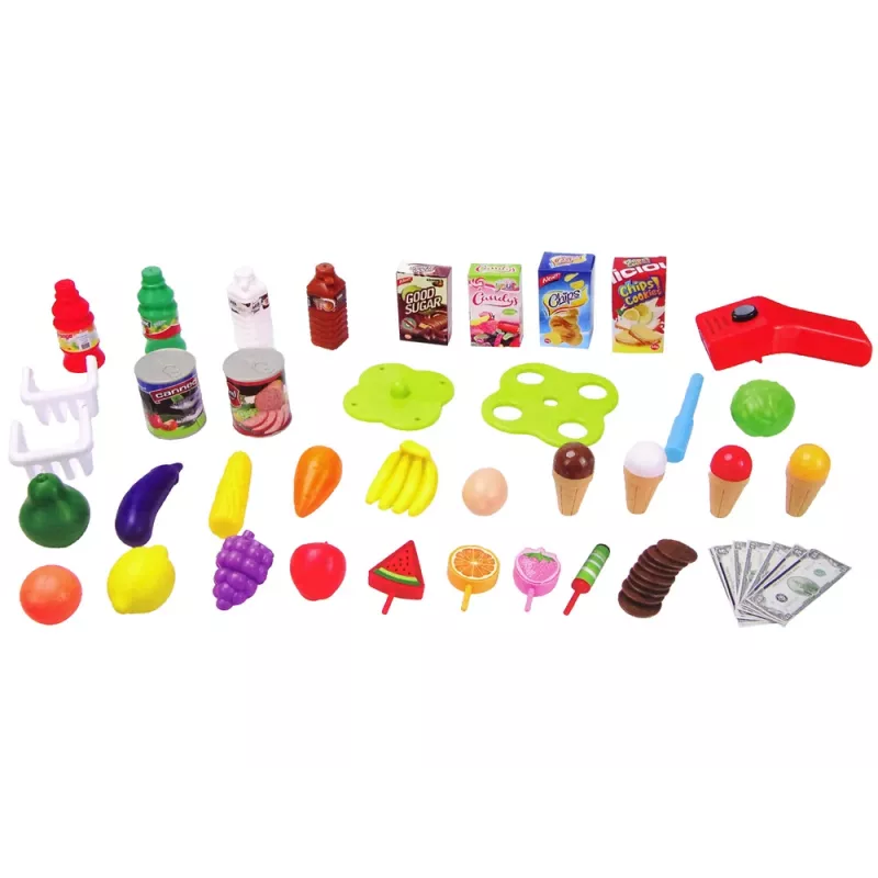 LEAN TOYS Supermarkt-Set mit Scanner für Kinder