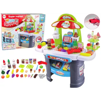 LEAN TOYS Supermarkt-Set mit Scanner für Kinder