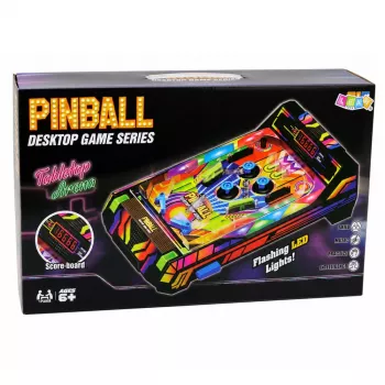 LEAN TOYS Tisch-Flipperautomat - Elektronisches Flipperspiel mit LED-Punktanzeige, Sounds & blinkenden Lichtern - Mehrfarbig, 1 Spieler, ab 6 Jahren