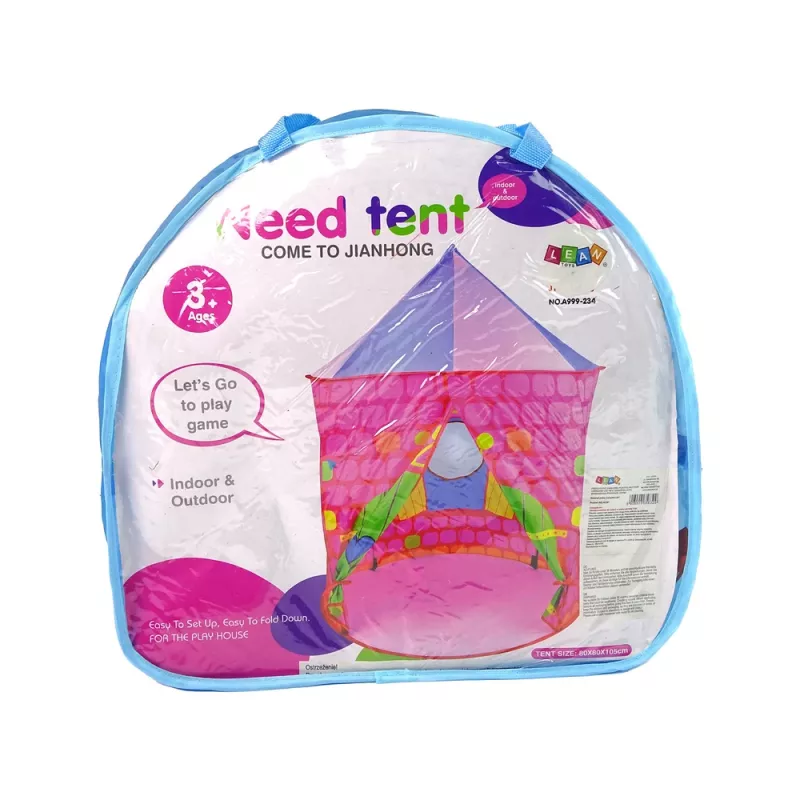 LEAN TOYS Zeltpalast Prinzessinnenburg Basis für Kinder Pink