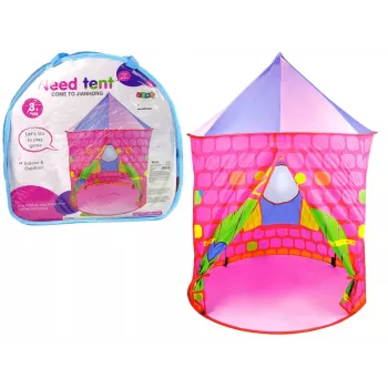 LEAN TOYS Zeltpalast Prinzessinnenburg Basis für Kinder Pink