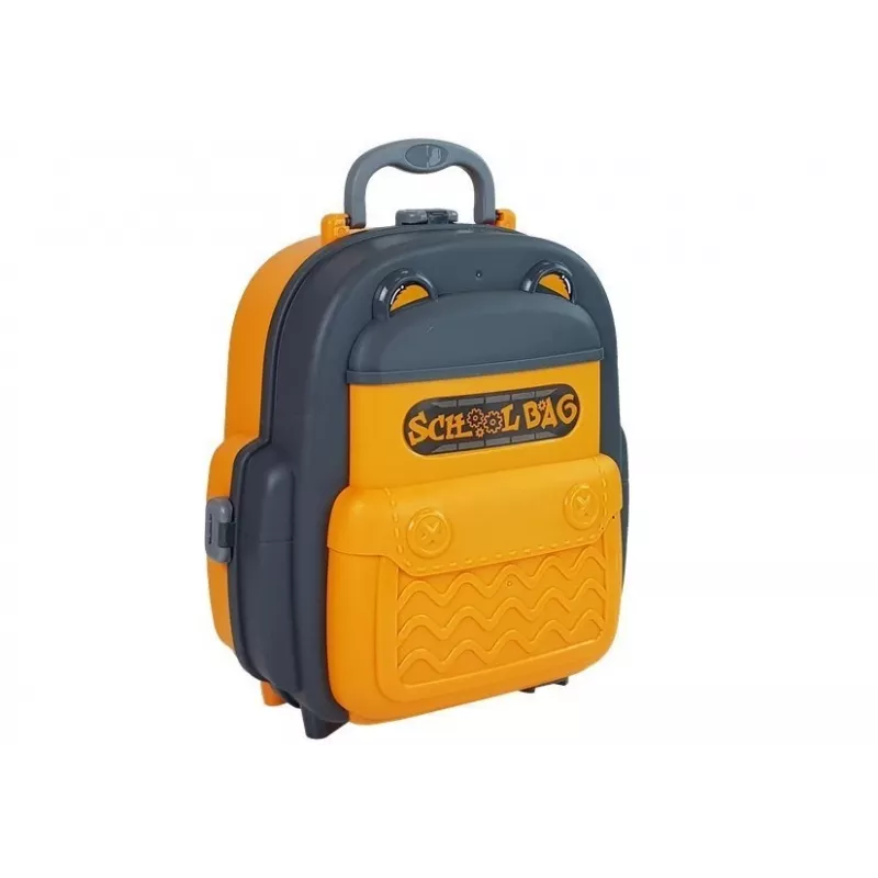 LEAN TOYS Werkzeugset Rucksack Werkstatt Orange und Grau