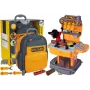 LEAN TOYS Werkzeugset Rucksack Werkstatt Orange und Grau