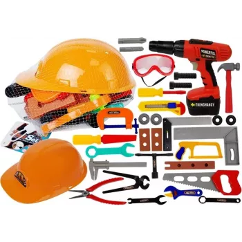 LEAN TOYS Werkzeugset für kleine Bastler 37-teilig