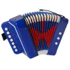 LEAN TOYS Spielzeug-Akkordeon für kleine Musiker, Blau (Modell 9423)