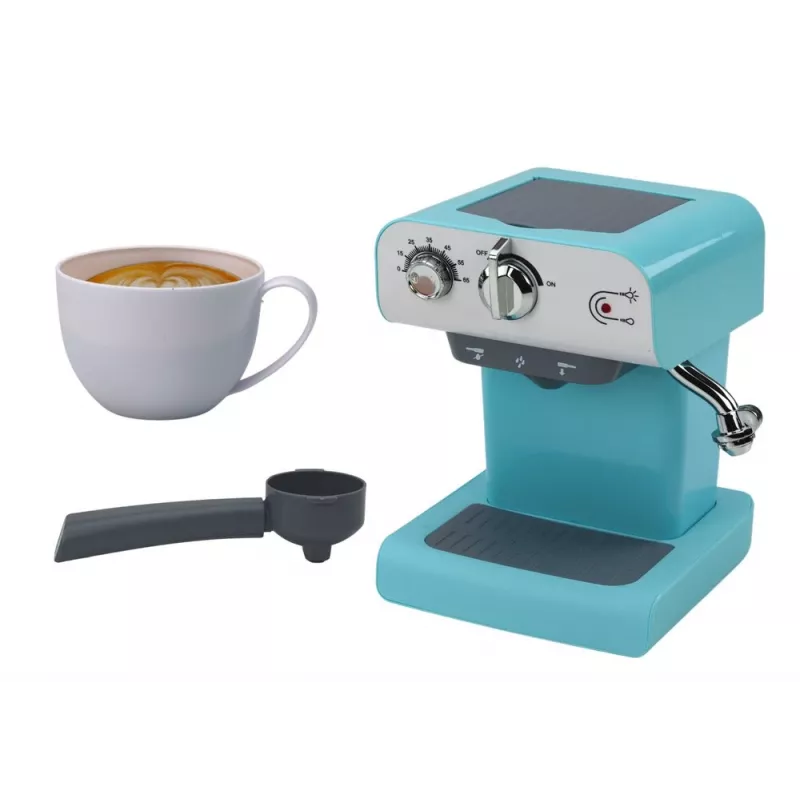 LEAN TOYS Spielzeug-Kaffeemaschine Haushaltsgeräte Wasser Dampf Türkis