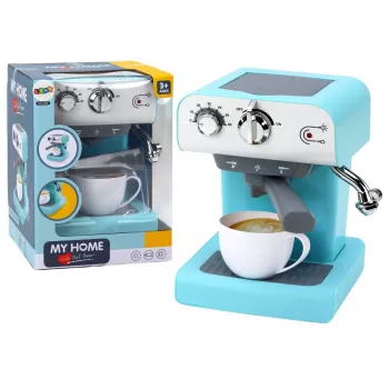 LEAN TOYS Spielzeug-Kaffeemaschine Haushaltsgeräte Wasser Dampf Türkis