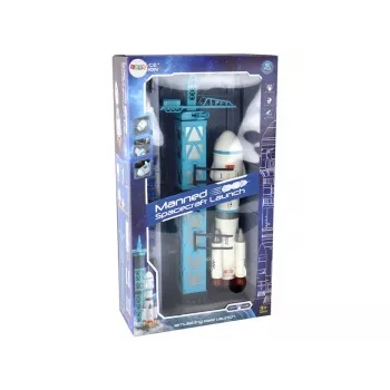 LEAN TOYS Spielzeug-Weltraummission Raketen-Astronauten-Abschussrampe 15 Elemente