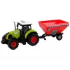 LEAN TOYS Traktor Farm abnehmbarer Getreideanhänger Sound Grün
