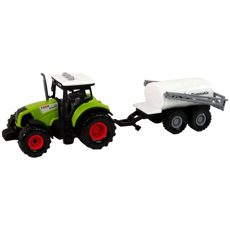 LEAN TOYS Traktor für Kinder mit Anhänger Bauernhofauto