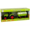 LEAN TOYS Traktor mit großem Radanhänger Green Farm