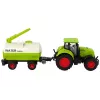 LEAN TOYS Traktor mit großem Radanhänger Green Farm