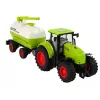 LEAN TOYS Traktor mit großem Radanhänger Green Farm