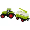 LEAN TOYS Traktor mit großem Radanhänger Green Farm