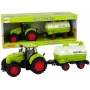 LEAN TOYS Traktor mit großem Radanhänger Green Farm