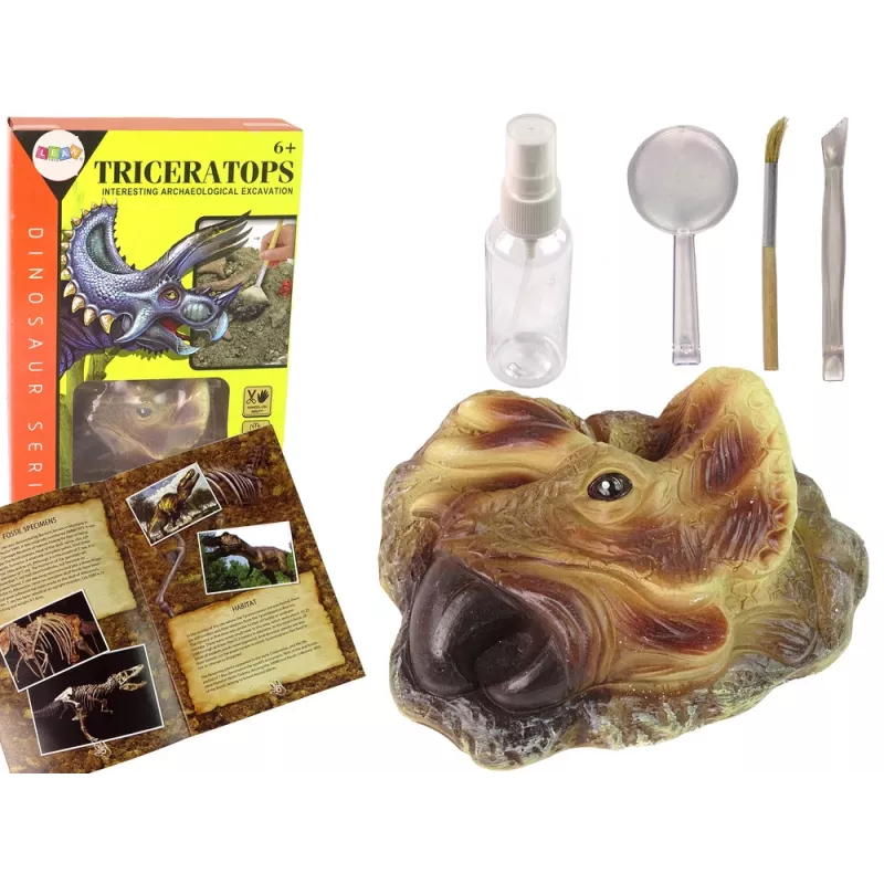 LEAN TOYS Triceratops Dinosaurier Ausgrabungs- und Bildungs-Set