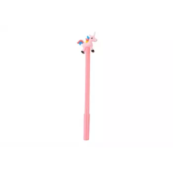 LEAN TOYS Unicorn Kugelschreiber Schwarze Kappe Nachfüllung Mix Weiß Pink 0,5mm