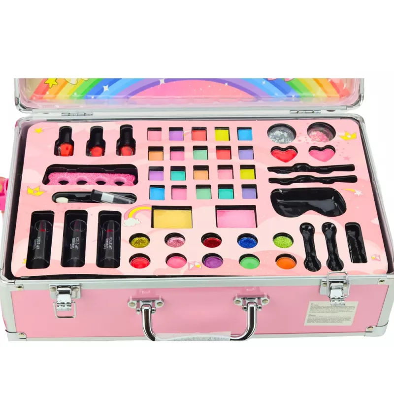 LEAN TOYS Einhorn rosa Rollkoffer Beauty-Set