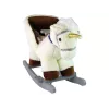 LEAN TOYS Einhorn-Schaukelpferd Rocker für Kleinkinder Weiß Beige