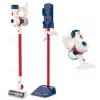 LEAN TOYS Upright Vacuum Cleaner Kinder-Reinigungsset mit Licht und Sound, Station Weiß
