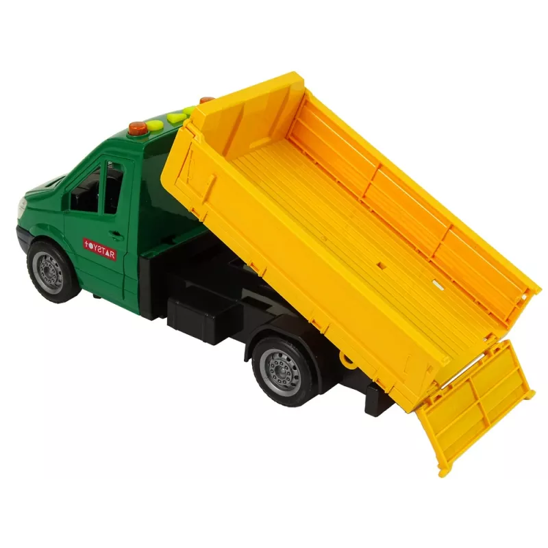 LEAN TOYS Fahrzeug Straßenauto Kipper Antrieb Reibungsantrieb Straßenzubehör Sound