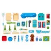 LEAN TOYS Tierarztkoffer Hundepflege-Set Braun Rollenspiel-Set mit 12 Zubehörteilen