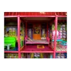 LEAN TOYS Villa Großes Puppenhaus 6 Zimmer Möbel Zubehör 128 Teile