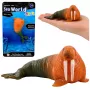 LEAN TOYS Walrus Gummi-Figur dehnbar realistisch Meeressäugetier 13 cm