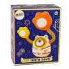 LEAN TOYS Wasserbadspielzeug Teddybär Astronaut Dusche mit Wasserzirkulation Saugnäpfen