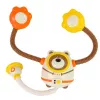 LEAN TOYS Wasserbadspielzeug Teddybär Astronaut Dusche mit Wasserzirkulation Saugnäpfen