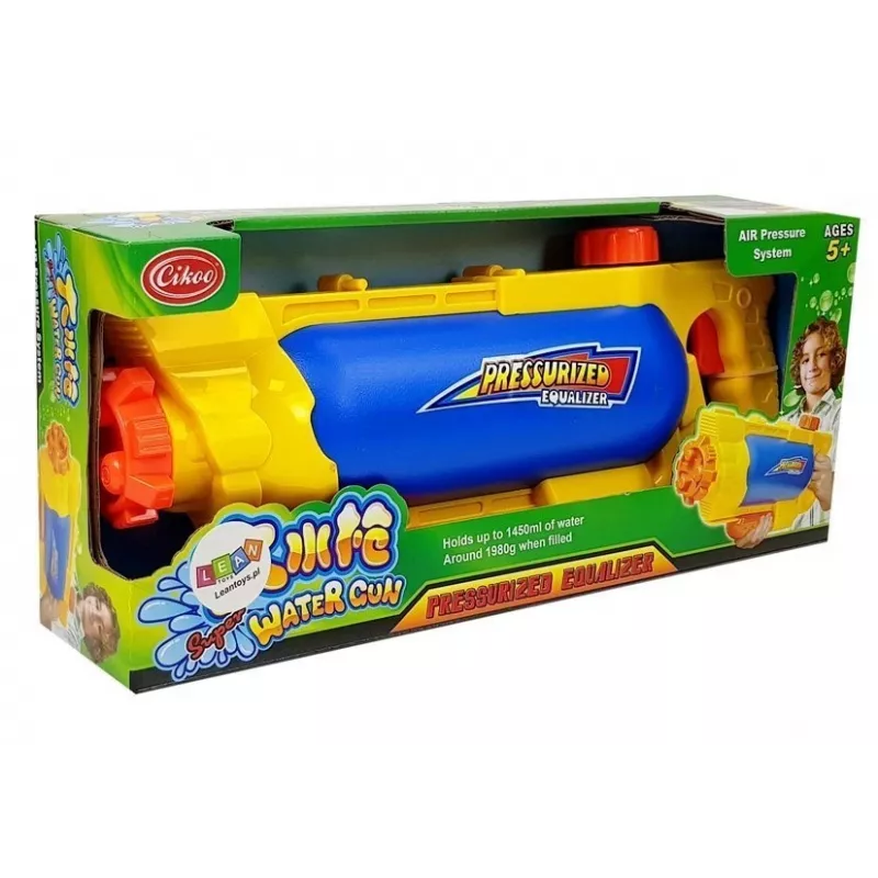 LEAN TOYS Wasserpistole 1450 ml Gelb-Blau