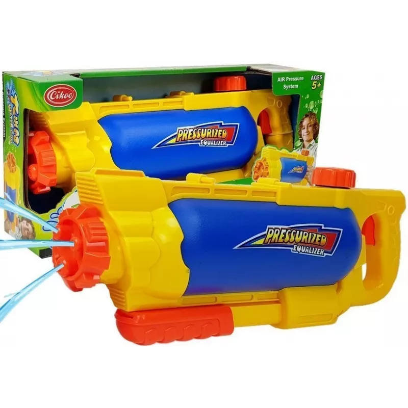 LEAN TOYS Wasserpistole 1450 ml Gelb-Blau