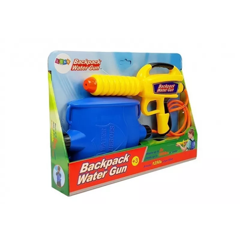 LEAN TOYS Wasserpistole mit 1080 ml Tank Gelb-Blau