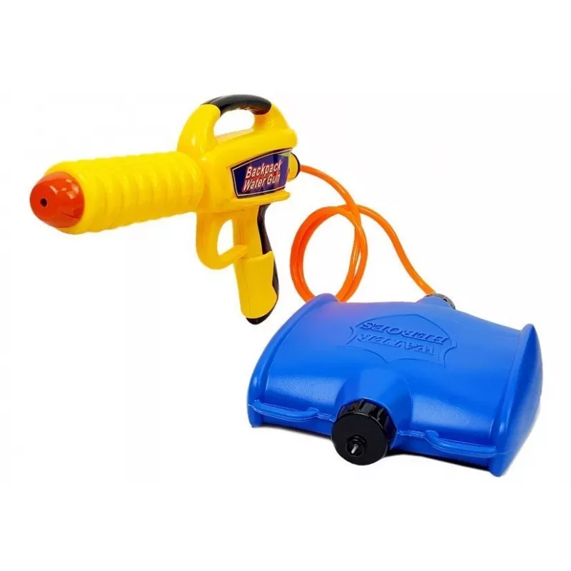 LEAN TOYS Wasserpistole mit 1080 ml Tank Gelb-Blau